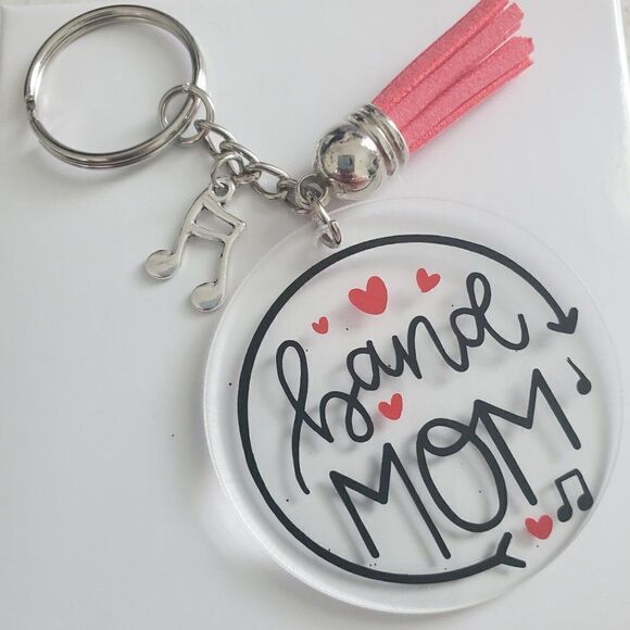 Band Mom Keychain, Band Dad Keychain, Music Note Keychain - Picture 13 of 15